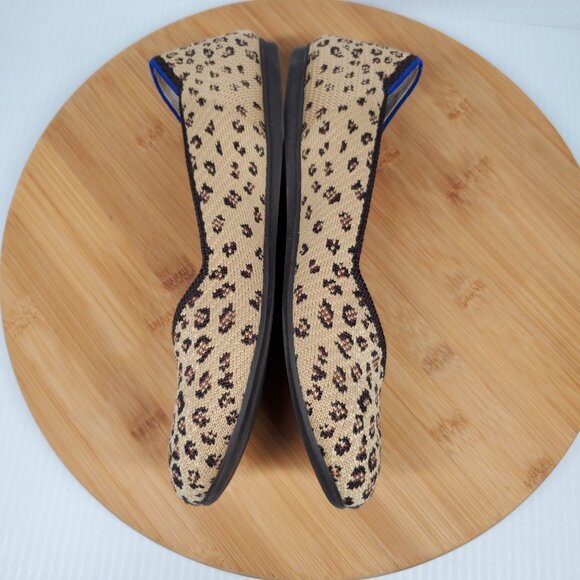 Rothy's Cheetah Classic Retired Flat Round Top Capsule Travel Wmn Sz 6.5 - Picture 2 of 7